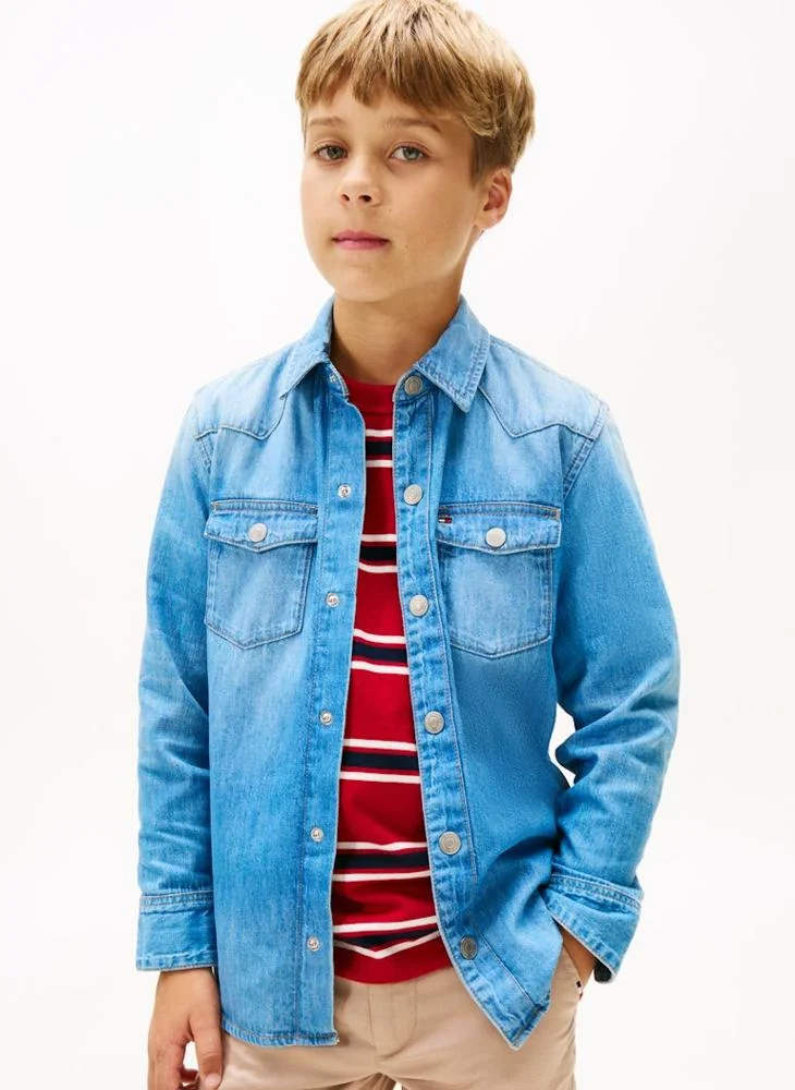 TOMMY HILFIGER Kids Denim Western Denim Shirt