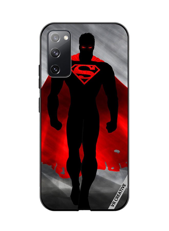 VR CREATIVE Protective Case Cover For Samsung Galaxy S20 FE 5G Superman Black And Red Design Multicolour - Image 1