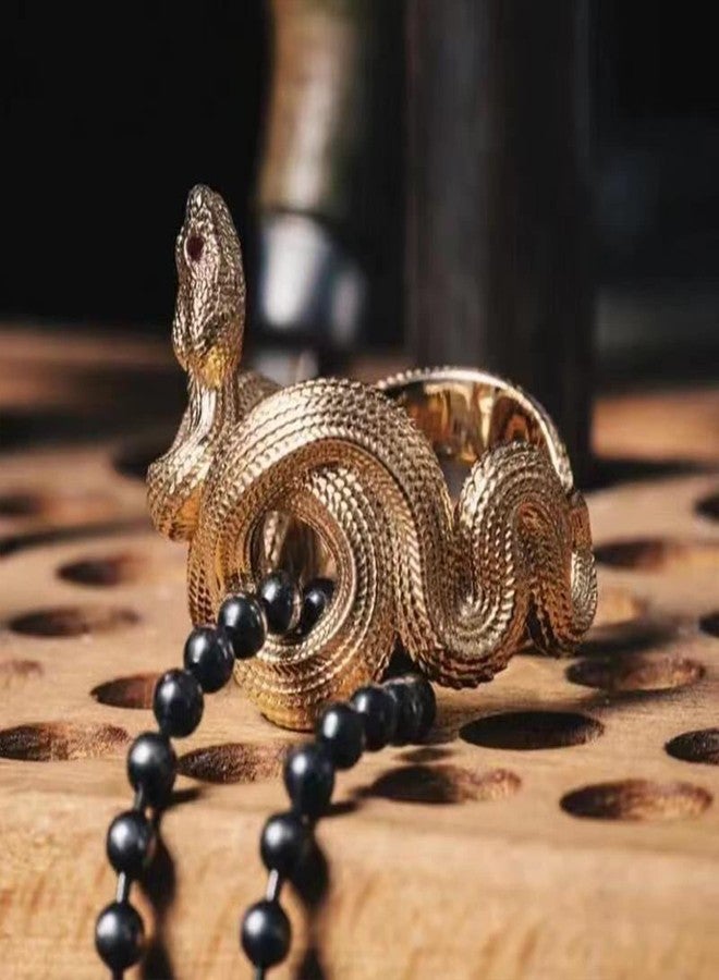MIFYNN Snake Rings for Women Men Adjustable Gold Black Vintage Ring Fashion Animal Rings Cute Rings Aesthetic (Gold) - Image 5