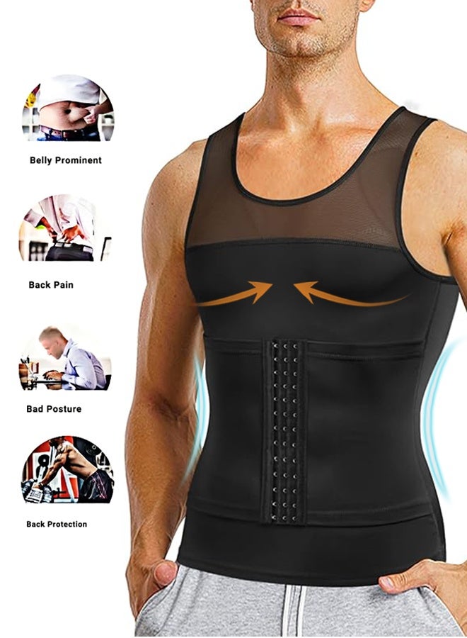 Polish'D Men's Body Slimming Shaper Compression Shirt for Fitness Shaping - Image 1