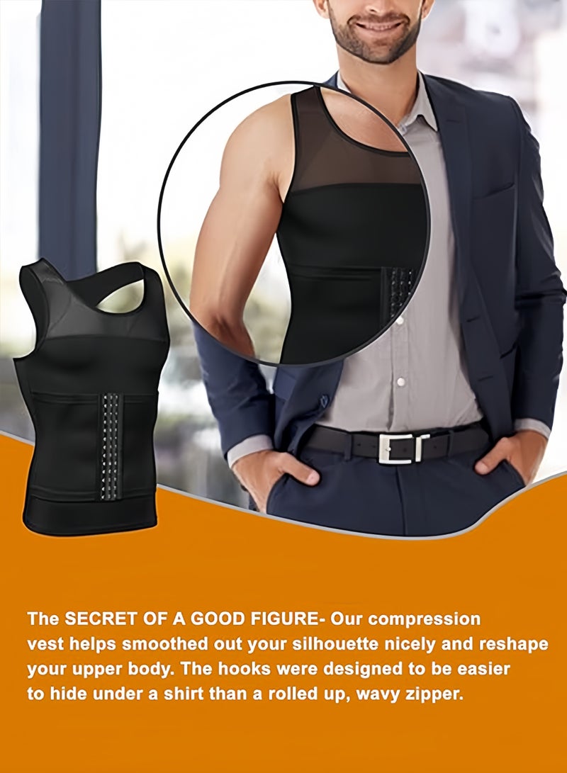 Polish'D Men's Body Slimming Shaper Compression Shirt for Fitness Shaping - Image 5