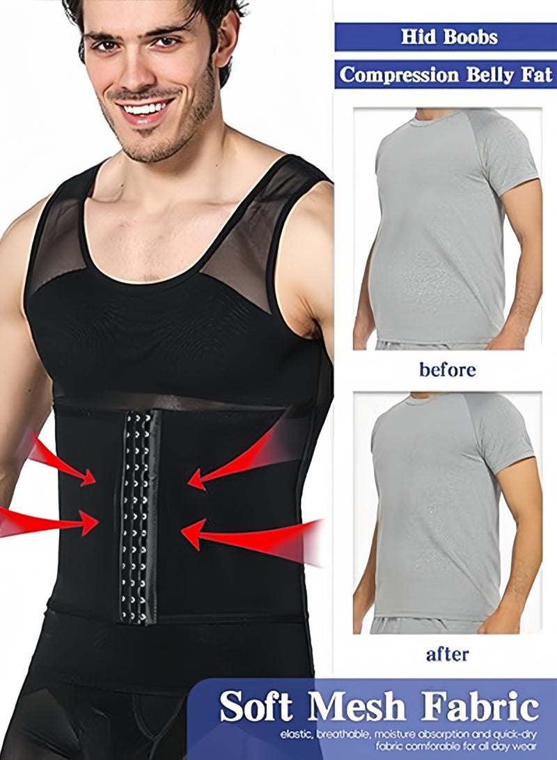 Polish'D Men's Body Slimming Shaper Compression Shirt for Fitness Shaping - Image 4