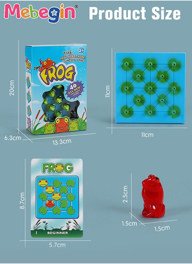 MEBEGIN Frog Chess Board Game, Puzzle Game for Two Players, Parent-child Interactive Toy Set with Storage Box, Fun Family Game, Fast Paced Action Game, Creative Board Game for Party Time and Family Activities, Fits on Table or Floor to Play, Ideal Gift for Kids Aged 3+  - Image 4