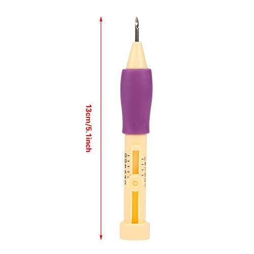 Hztyyier Embroidery Punch Needle PokingStitch Felting Crochet Knitting Needle Stitching Punch Pen Set Craft Tool for Beginner - Image 2