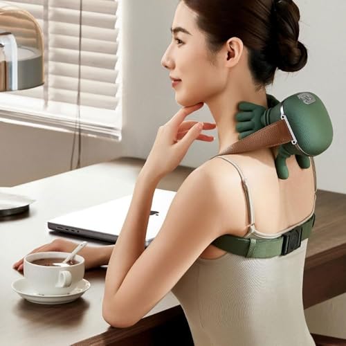 Rezova Neck and Shoulder Massager,Neck Massager for Pain Relief Deep Tissue with Two-Speed Temperature Adjustment Dual-Zone Heat,Back and Leg Massagers with Simulation Palm,Useful Gift - Image 3