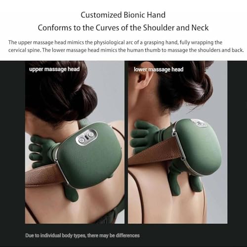 Rezova Neck and Shoulder Massager,Neck Massager for Pain Relief Deep Tissue with Two-Speed Temperature Adjustment Dual-Zone Heat,Back and Leg Massagers with Simulation Palm,Useful Gift - Image 2