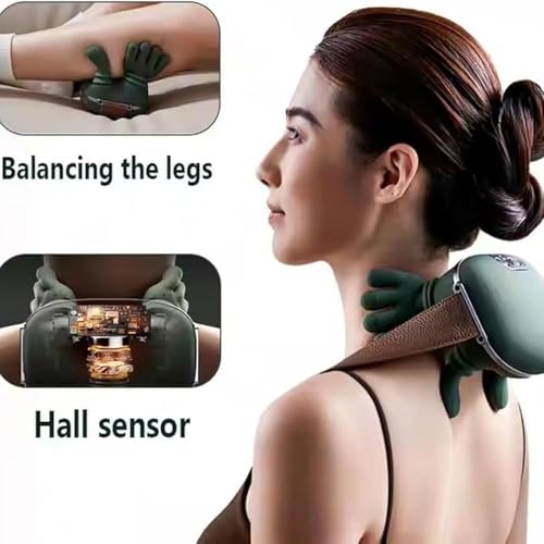 Rezova Neck and Shoulder Massager,Neck Massager for Pain Relief Deep Tissue with Two-Speed Temperature Adjustment Dual-Zone Heat,Back and Leg Massagers with Simulation Palm,Useful Gift - Image 4