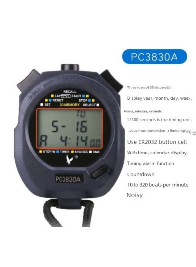 Generic Tianfu Stopwatch PC3830A PC3860 Professional Fitness Sports Special Timer Waterproof 3830-Display Accuracy:PC3860 - Image 3