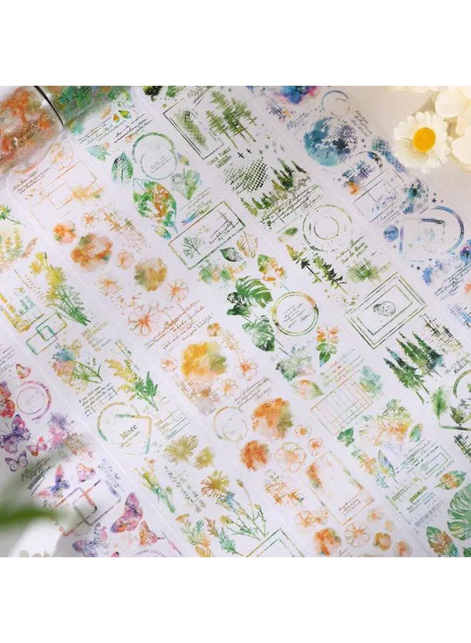 Leaf Language Forest Botanical Floral Scrapbook Stickers Glitter Matte Irregular Shapes Trees Flowers Leaves DIY Journaling Planners Nature Crafts - Image 2