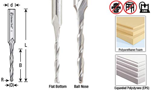 Amana Tool - 46272 Solid Carbide CNC Foam Up-Cut Cutting Square End Spiral 1/4 Dia x 2-1/4 - Image 2