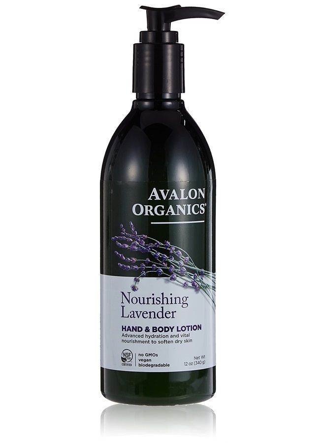 Avalon Organics Hand & Body Lotion, Nourishing Lavender, 12 Oz - Image 1