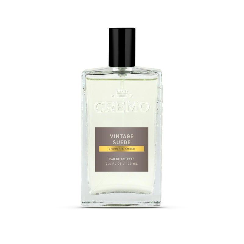 Cremo Cologne For Men - Vintage Suede Mens Cologne Spray, A Combination of White Moss, Rich Amber, and Smooth Suede, Multi-Layered Signature Men's Fragrances, 3.4 Fl Oz - Image 1