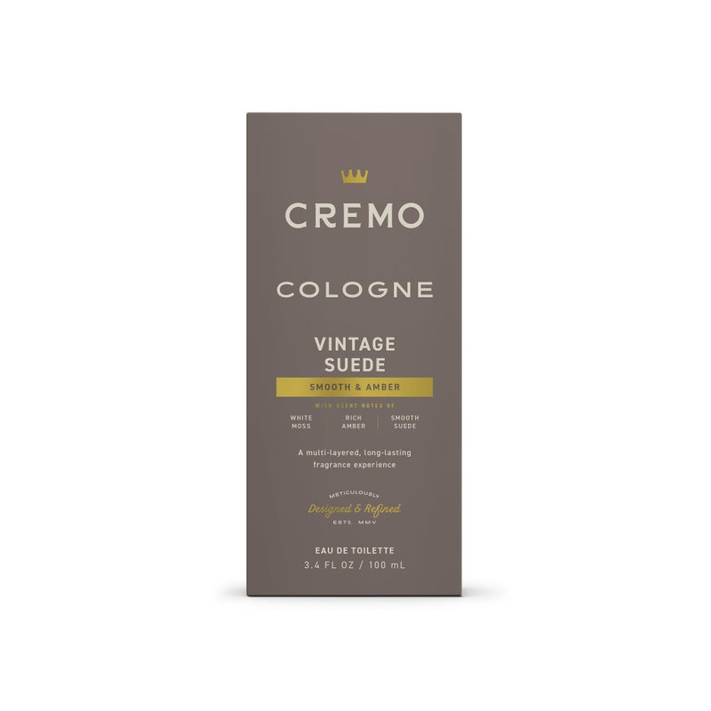 Cremo Cologne For Men - Vintage Suede Mens Cologne Spray, A Combination of White Moss, Rich Amber, and Smooth Suede, Multi-Layered Signature Men's Fragrances, 3.4 Fl Oz - Image 4