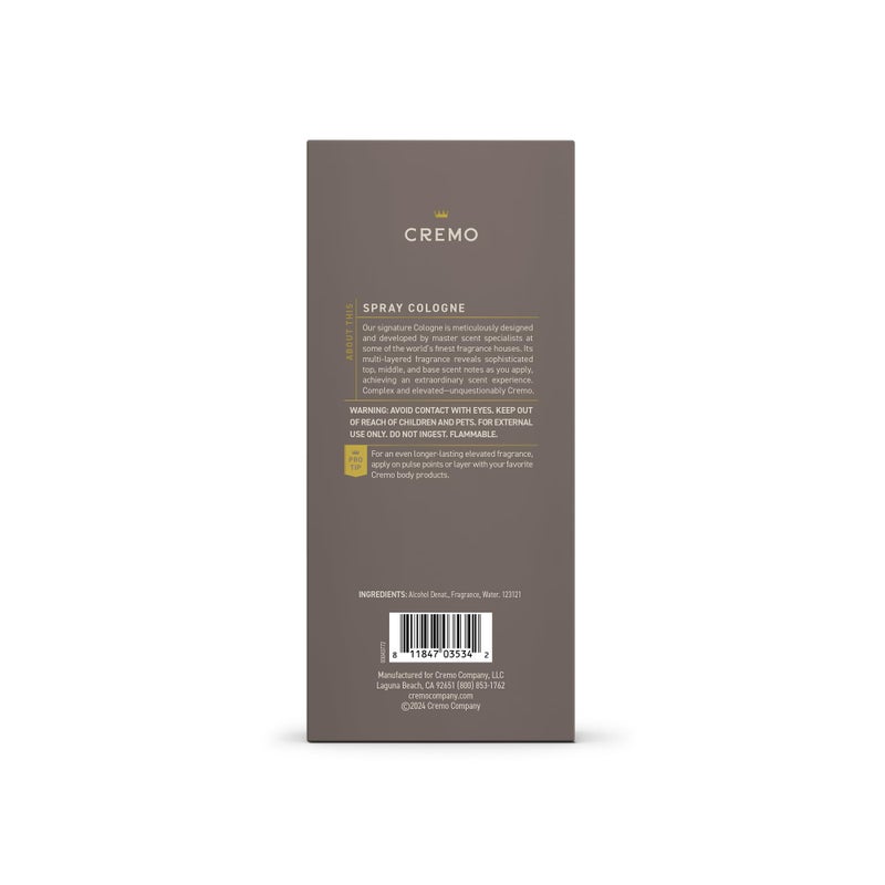 Cremo Cologne For Men - Vintage Suede Mens Cologne Spray, A Combination of White Moss, Rich Amber, and Smooth Suede, Multi-Layered Signature Men's Fragrances, 3.4 Fl Oz - Image 5