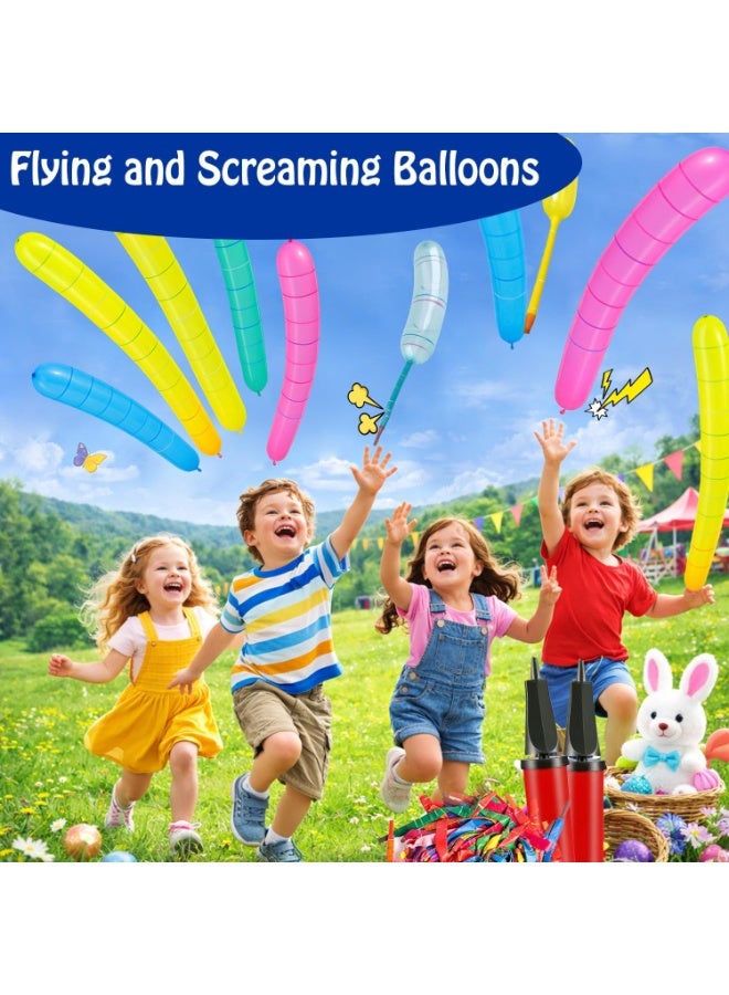 Halamodo 40Pcs Rocket Balloons Rotating Balloon Set With Hand Pump , Flying and Spinning Latex Toy Balloons, Non-Toxic Thick Latex , Kids Toys, For Kids Party , Wedding , Celebrations, Gatherings, Promotional Events, Corporate Advertising, Etc,  Multicolour - Image 4
