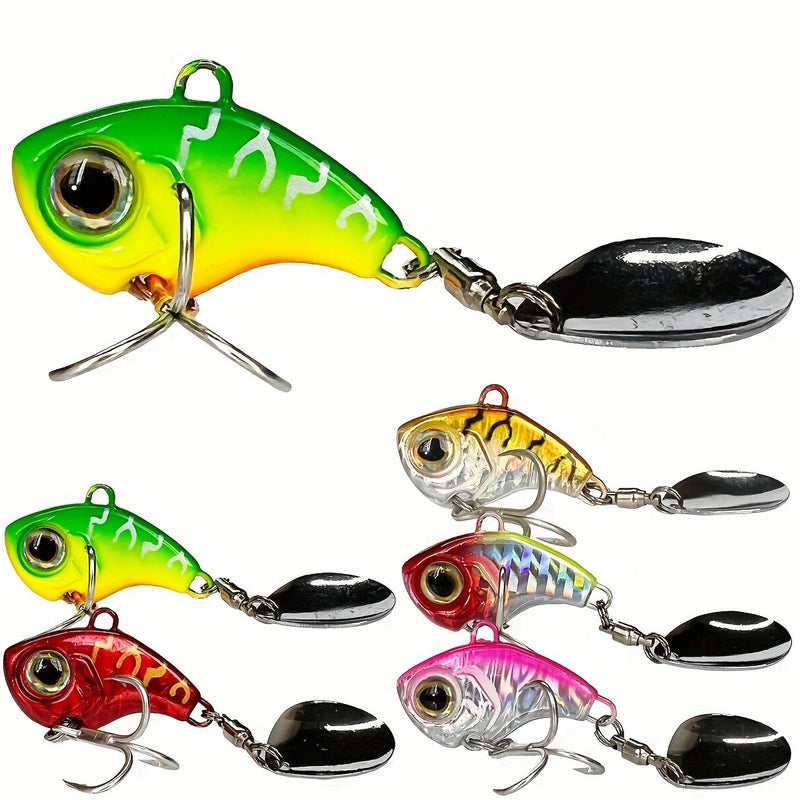 Fishing Lures 12g Wobble Rotating Metal Vib Vibration Bait Artificial Hard Spinner Spoon for Winter Fishing - Image 1