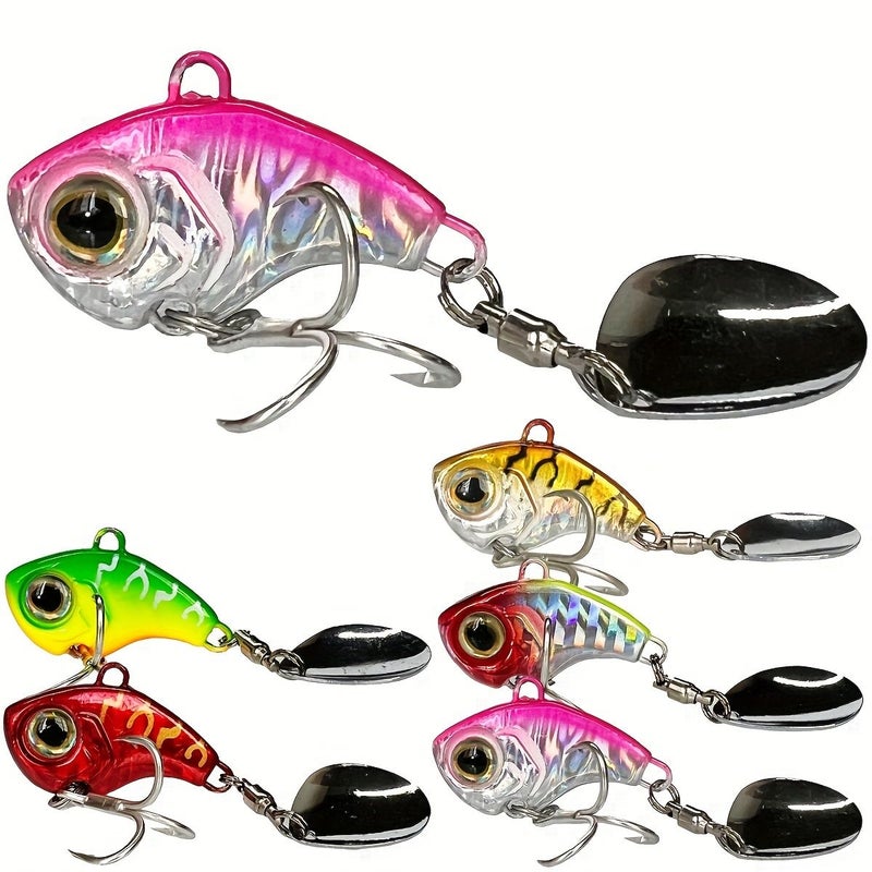 Fishing Lures 12g Wobble Rotating Metal Vib Vibration Bait Artificial Hard Spinner Spoon for Winter Fishing - Image 2