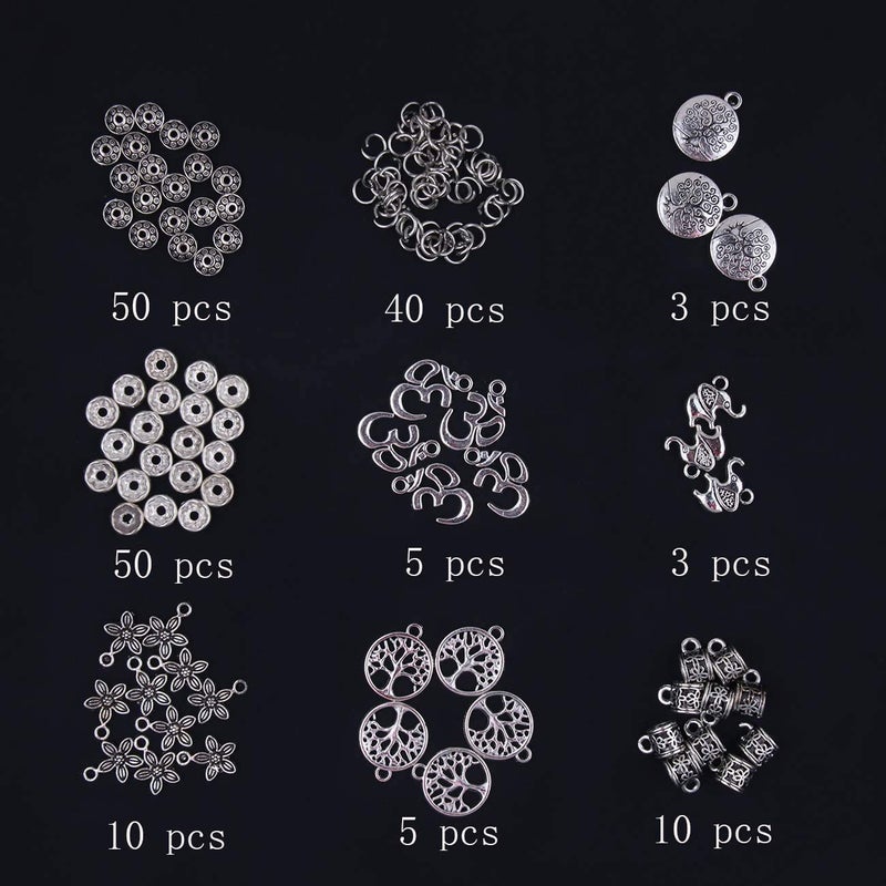 Fishdown 418 pcs 8mm Crystal Beads for Jewelry Making, Natural Stone Healing Beads for Bracelets, Gemstone Beading & Jewelry Necklace Making DIY Kit - Image 4