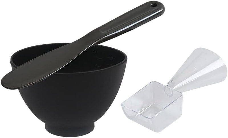 GSHLLO 3 in 1 Face Mask Mixing Bowl Set Lotion Mixer Bowl Facial Mask Applicator Spatula with Measuring Cup DIY Skin Care Tool for Women Lady Girls 