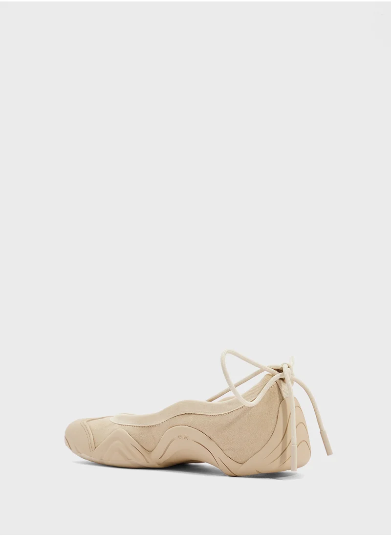 JW PEI Caitlin Lace-up Ballerinas