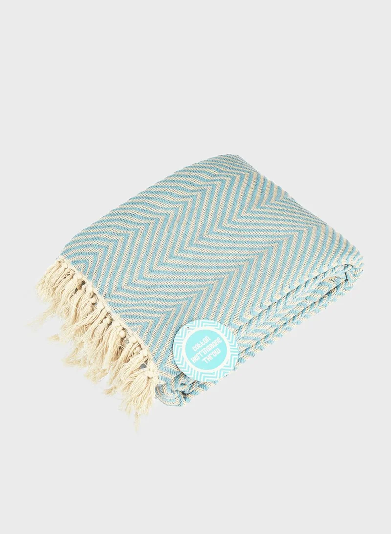 Rex London Large Herringbone Throw