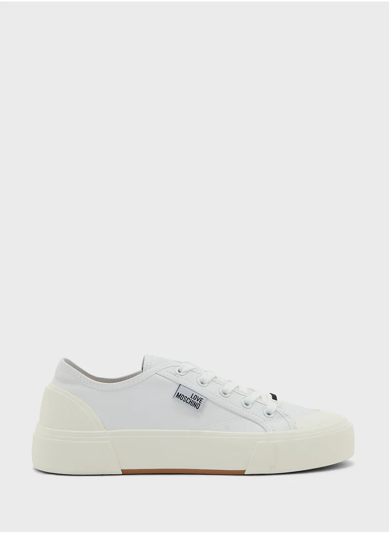 Love Moschino Lace Up Low Top Sneakers