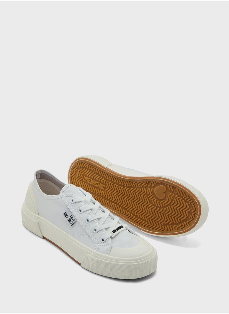 Love Moschino Lace Up Low Top Sneakers  - Image 3
