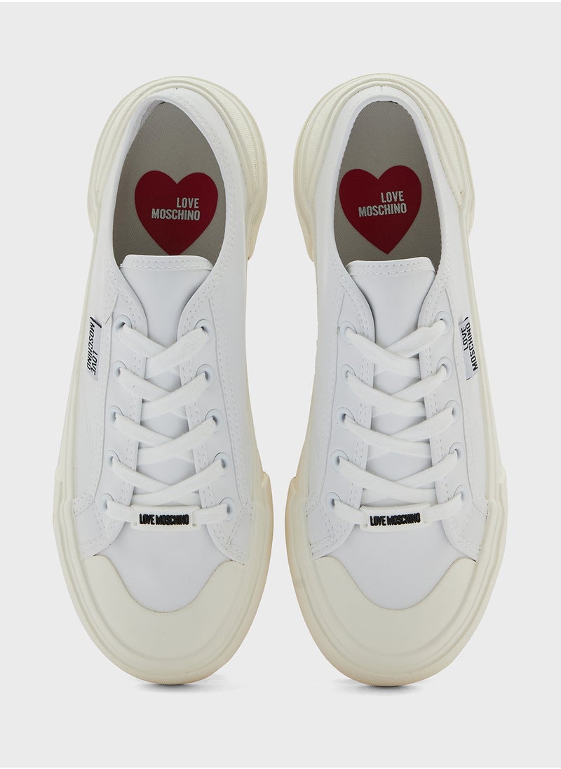 Love Moschino Lace Up Low Top Sneakers  - Image 4