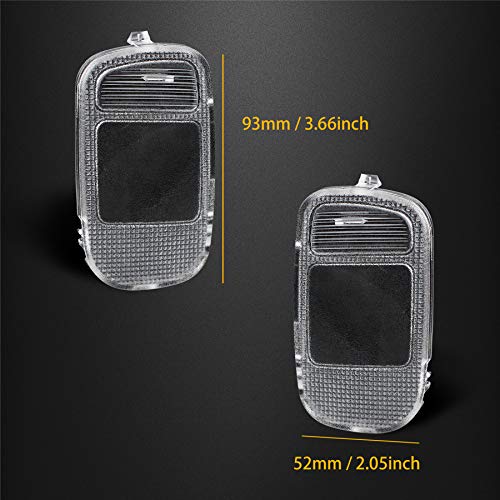 HERCOO Roof Map Dome Light Cover Overhead Console Reading Lamp Lens Compatible with Dodge Ram 1500 2500 3500 4500 5500 2002-2010 - Image 3