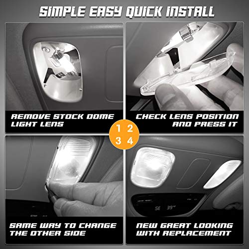 HERCOO Roof Map Dome Light Cover Overhead Console Reading Lamp Lens Compatible with Dodge Ram 1500 2500 3500 4500 5500 2002-2010 - Image 4