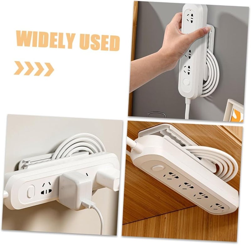 منظم الحائط اللاصق ذاتيًا للكابلات والمحولات وأجهزة التحكم عن بعد بتصميم مثقوب وسهل التركيب - Image 4