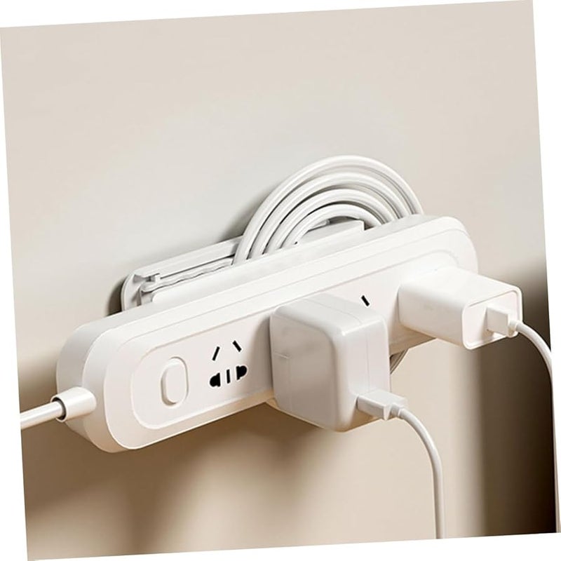 منظم الحائط اللاصق ذاتيًا للكابلات والمحولات وأجهزة التحكم عن بعد بتصميم مثقوب وسهل التركيب - Image 5