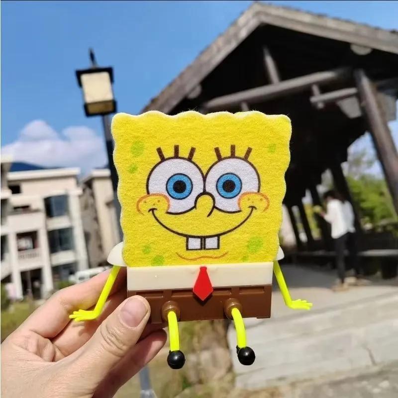 Durable Dishwashing Sponge Biodegradable ABS Plastic 12X9.5X6 cm Yellow - Efficient Cleaning with Drainage Stand for Kitchen Use - Image 5
