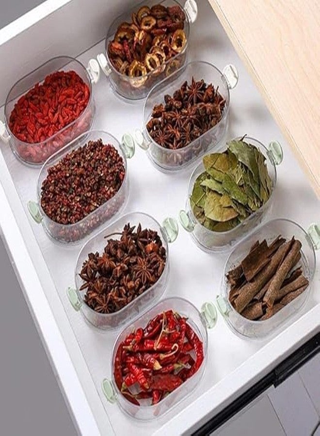 SORATH Plastic 4Layer Transparent Air Tight Sealed Spice Storage Box|Sealable And Leak Proof Food Sealed Box, For Spice,Candy,Sugar And Garlic|Multilayer Seasoning Storage leak Proof Box| Storage Box - Image 5