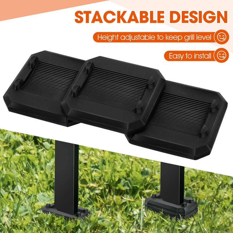 ElectricWise 8PCs 1/4'' Griddle Leveling Shims Kit Compatible with Blackstone Griddle, Rubber Grill Levelers Outdoor for Most Grills, Keep Flat Top Grill in Level - Image 3
