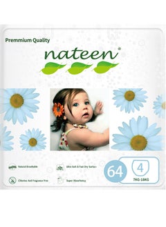 Premium Care Baby Diapers,Size 4 (7-18kg),64 Count Diapers,Large,Super Absorbent,Breathable Baby Diapers.