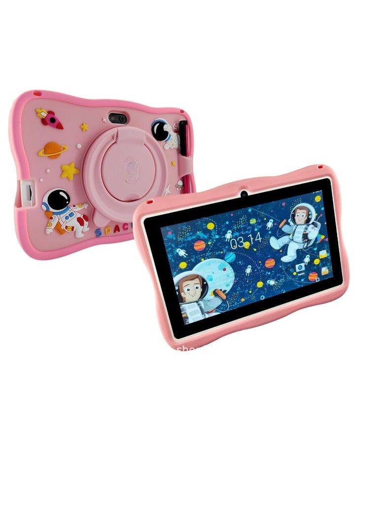 AROAQ E18 Touch Screen Children Tablet, High Definition Kids Playing Tablet, High Performance Quad Core Processor Gaming Pad For Boys And Girls, (1pc, 64GB, Pink) - Image 1