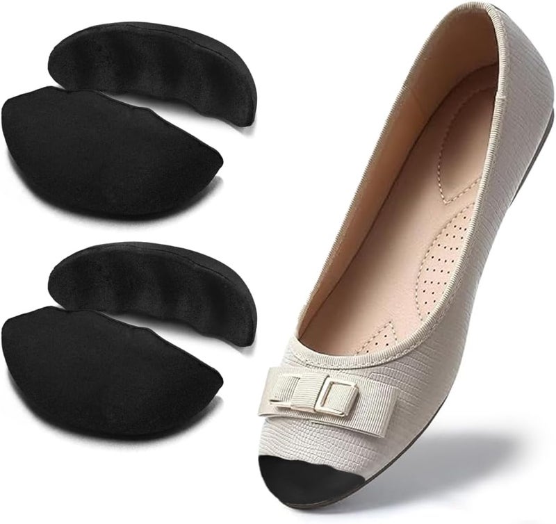 Dr.Foot Shoe Filler Inserts for Loose Shoe, Toe Filler Cushion Inserts for Shoe Too Big, Big Shoe Fillers Make Shoes Fit for Casual Sports High Heels Boots (Small: Half Size Bigger, Black)