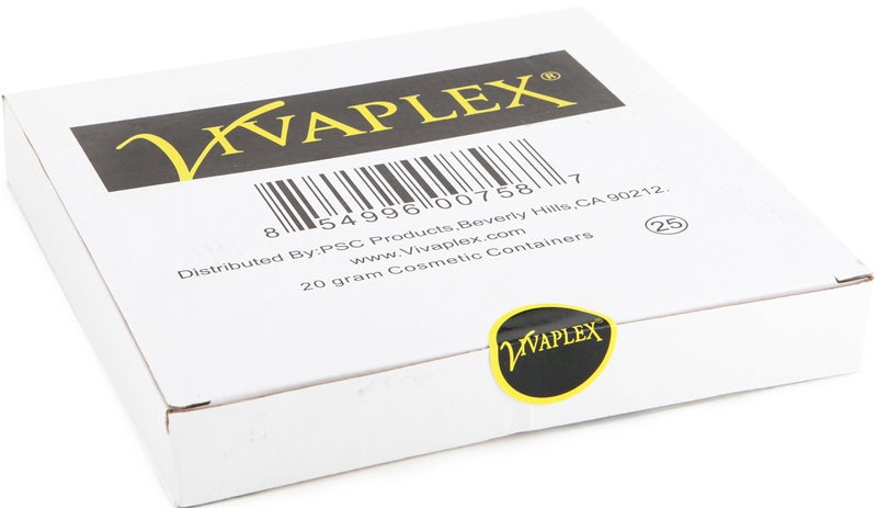 Vivaplex  25 Clear  20 Gram Plastic Pot Jars  Cosmetic Containers  With Lids. - Image 2