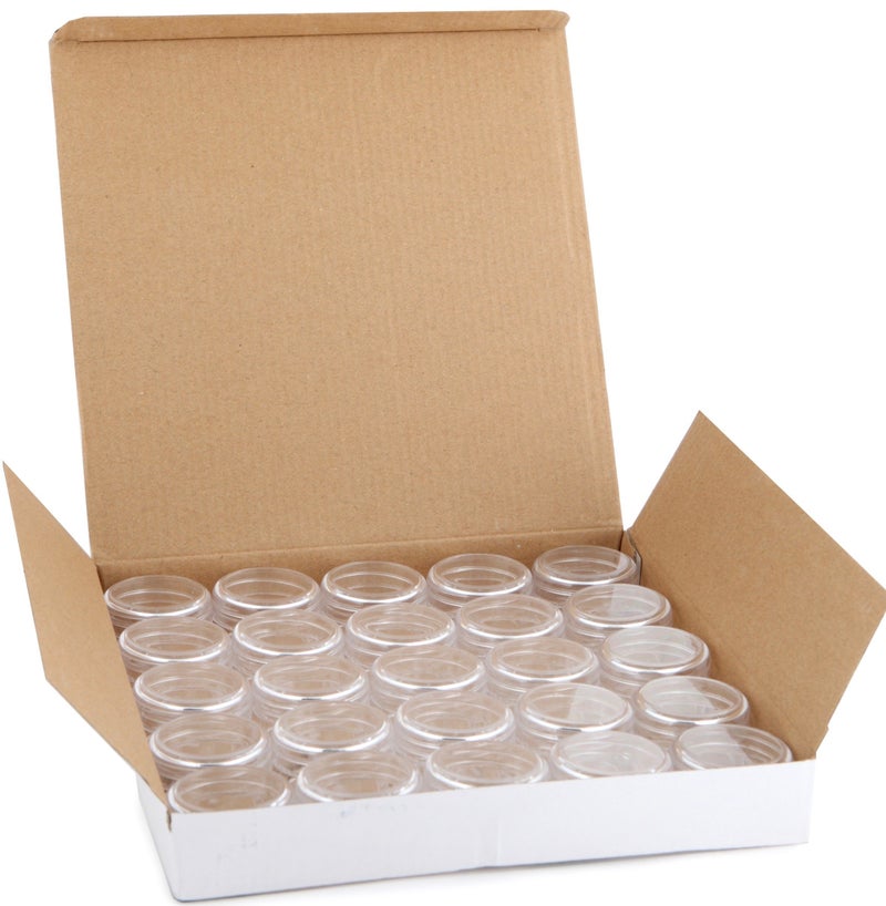 Vivaplex  25 Clear  20 Gram Plastic Pot Jars  Cosmetic Containers  With Lids. - Image 1
