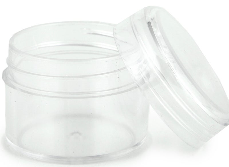 Vivaplex  25 Clear  20 Gram Plastic Pot Jars  Cosmetic Containers  With Lids. - Image 3