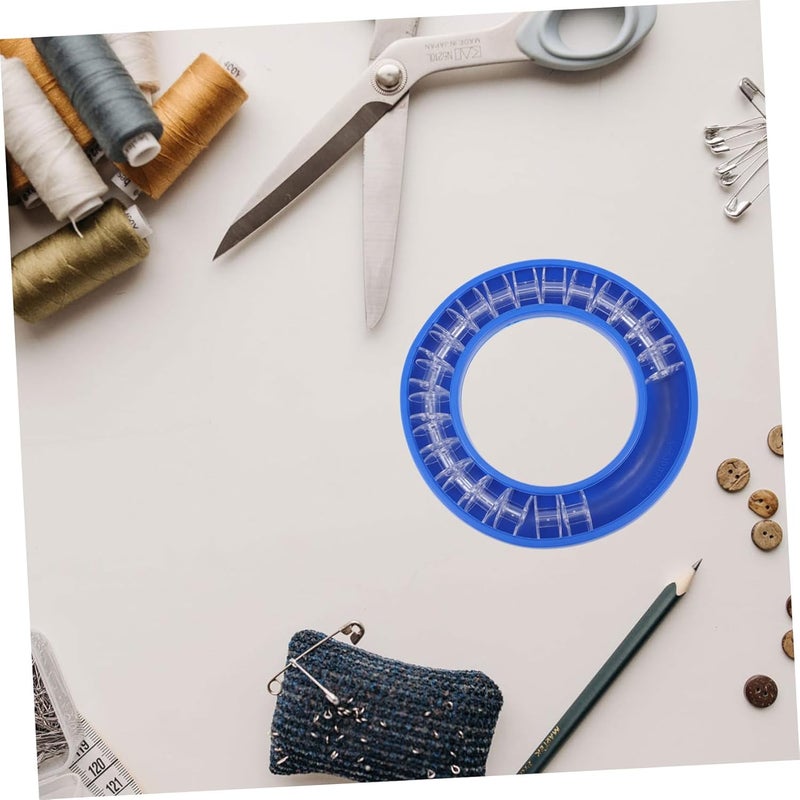 DOITOOL 1 Set Bobbin Storage Box Rubber Organizer Plastic Case for Bobbins and Thread Prevents Tangles and Unraveling for Home Sewing and Crafting - Image 3