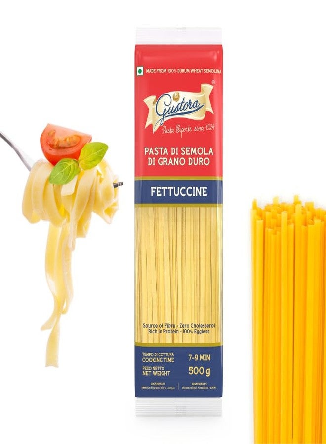 Gustora Healthy Farfalle & Fettuccine Pasta Combo Made Of Durum Wheat Semolina I Rich In Protein & Fibre I Zero Cholesterol I Vegetarian I No Trans - Fat I Cooking Time 10 Min - (500 Gm X 2) - Image 5