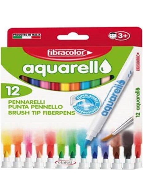 Fibracolor Aquarell Felt Tip Pen 12 Colors (10550AQ012SE) 
