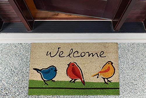 DII Natural Coir Doormat Outdoor Welcome Mat, 17x29, for The Birds - Image 2