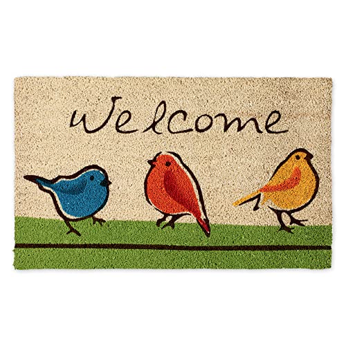 DII Natural Coir Doormat Outdoor Welcome Mat, 17x29, for The Birds - Image 1