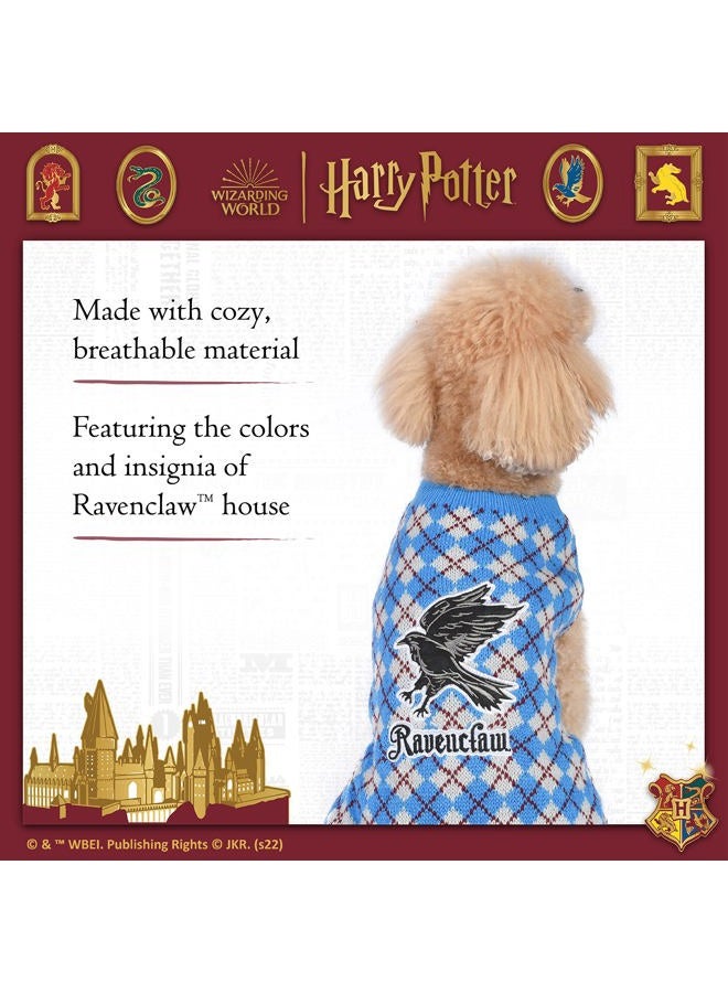 Harry Potter : Ravenclaw Pet Sweater - Size Small | Harry Potter Costumes for Dogs| Harry Potter Dog Apparel & Accessories for Hogwarts Houses, Ravenclaw - Image 4