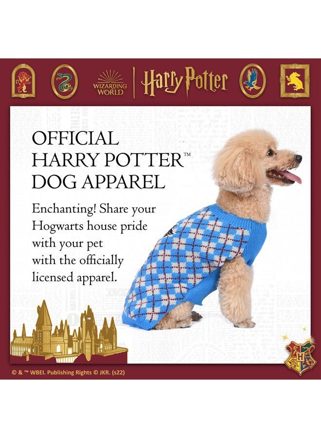 Harry Potter : Ravenclaw Pet Sweater - Size Small | Harry Potter Costumes for Dogs| Harry Potter Dog Apparel & Accessories for Hogwarts Houses, Ravenclaw - Image 3