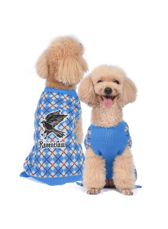 Harry Potter : Ravenclaw Pet Sweater - Size Small | Harry Potter Costumes for Dogs| Harry Potter Dog Apparel & Accessories for Hogwarts Houses, Ravenclaw - Image 1