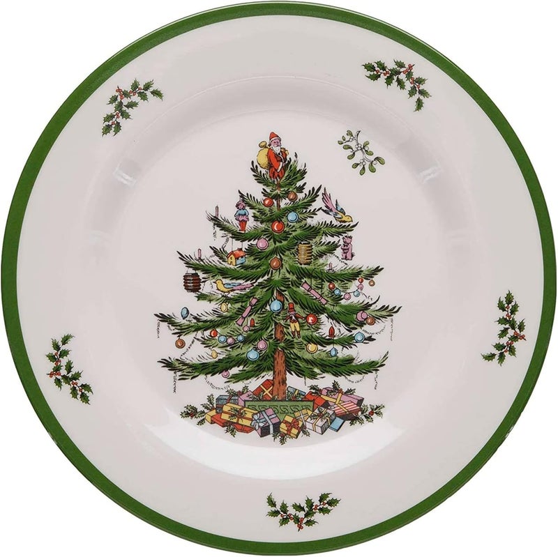 Spode Spode Christmas Tree Melamine Salad Plate Set of 4  8 Inch Shatterproof Serving Plate for Holiday Meals Holiday Party  Festive Tableware for Indoor  Outdoor Use Dishwasher Safe Dinnerware  - Image 2